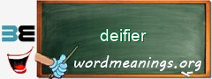 WordMeaning blackboard for deifier